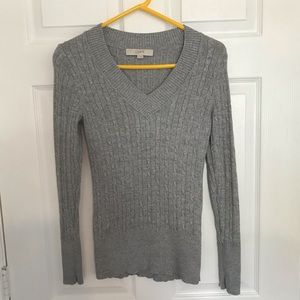 Loft Silver Sparkly Sweater XS